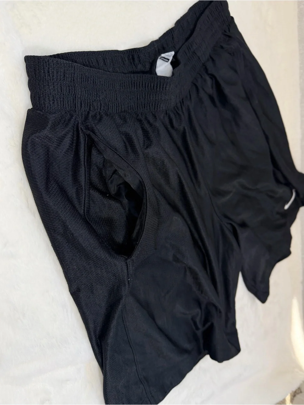 Nike Men’s Basketball Shorts Size L Black Mesh Athletic Training 8” Inseam